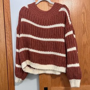 Pullover knit sweater.
